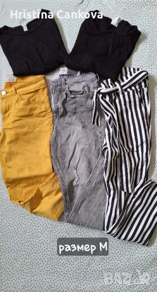 лот 2- дънки, 1 панталон и 2 тениски, снимка 1