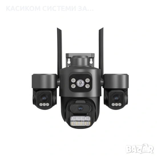 ТРОЙНА IP Камера ( APP:V380PRO) Въртяща водоустойчива WiFi камера с 3 обектива, снимка 1