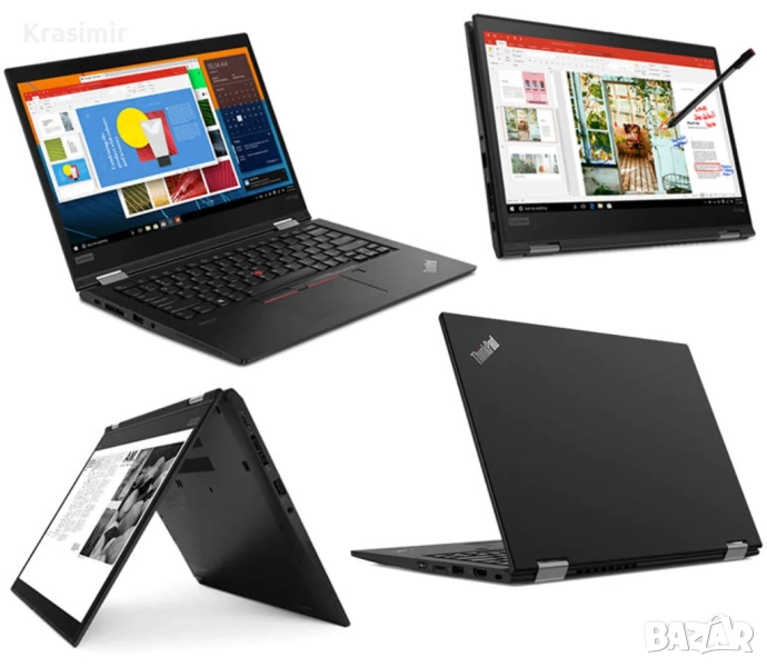 Таблет и Лаптоп 2в1 laptop Lenovo ThinkPad X13 Yoga - 13.3" -i5-10310U 1.7Ghz/RAM16GB/NVMe SSD 256GB, снимка 1