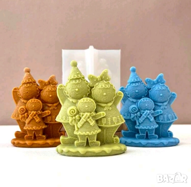 Молд семейство медени човечета, снимка 1