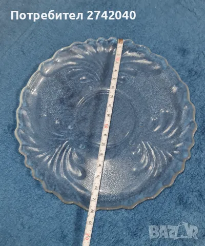 Стъклени десертни чинии - 6 бр., снимка 2 - Чинии - 47656772
