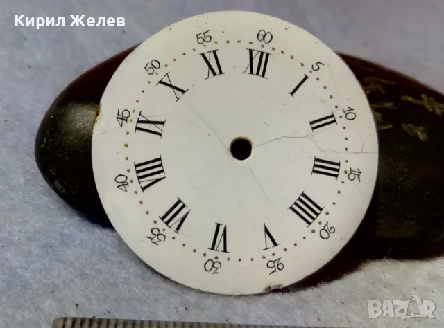 ПОРЦЕЛАНОВ РИМСКИ ЦИФЕРБЛАТ от СТАР КОЛЕКЦИОНЕРСКИ ДЖОБЕН ЧАСОВНИК За ЧАСТИ РЕСТАВРАЦИЯ 49680, снимка 9 - Антикварни и старинни предмети - 48635263