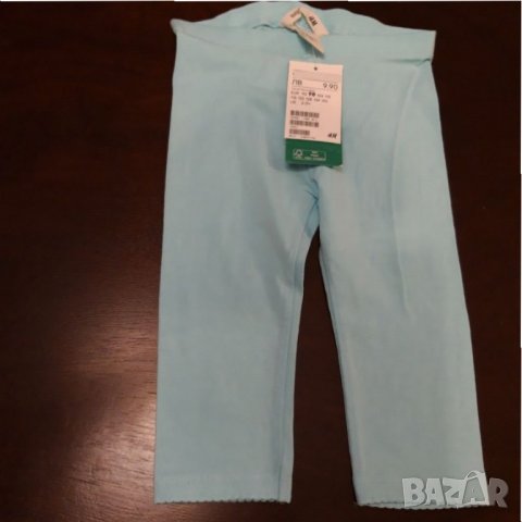 2-3г 98см   Панталони H&M, тип клин  Материя памук Цвят светло син ново, с етикет