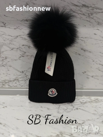Moncler шапка с естествен пух, снимка 4 - Шапки - 53276046