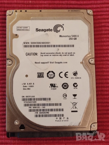 Хард диск за лаптоп 250 GB. , снимка 3 - Части за лаптопи - 52074173