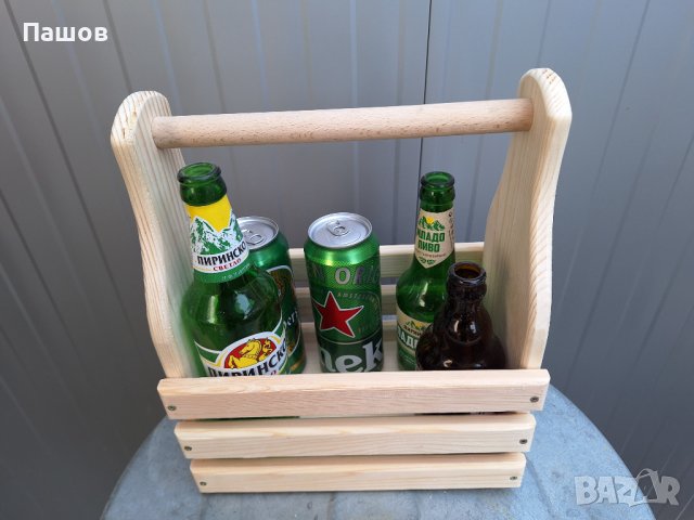 Дървена кошница щайга за бира, снимка 7 - Декорация за дома - 43655165