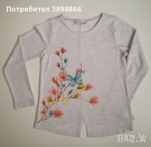 Блуза за момиче с дълъг ръкав - размер 116 - 122 см.