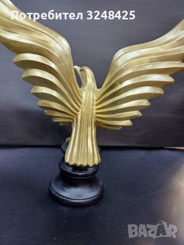Златен орел с разперени крила висококачествен полирезин , снимка 8 - Статуетки - 43210514