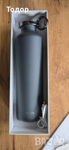 Бутилка Smart Water Bottle – Dark Grey, 680 ml нова, снимка 4 - Други - 52805040
