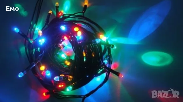 Коледни лампички: Кристал с удължител 10 Метра , 100 Лампи, снимка 2 - Декорация за дома - 47929952