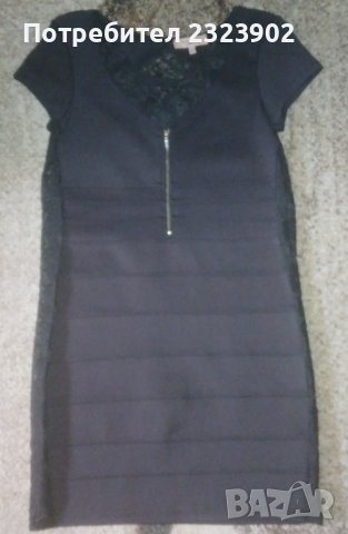 Черна официална рокля с дантела , снимка 4 - Рокли - 39680103