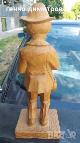 дървена статуетка  музикант , снимка 7 - Антикварни и старинни предмети - 37412938