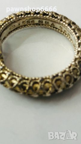 Винтидж сребърен пръстен с опал  тип византийски 925 Sterling MMA TBM, снимка 15 - Други ценни предмети - 40466460