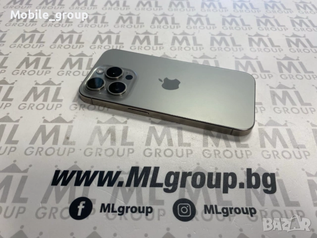 #MLgroup предлага iPhone 15 Pro 128GB Natural 84%, втора употреба.