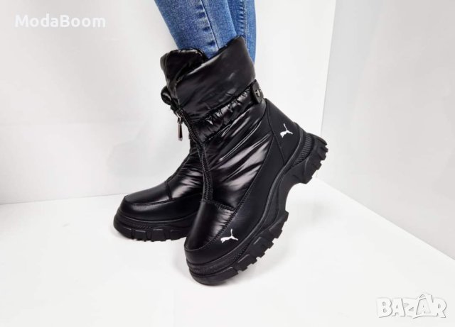 😍PUMA черни модерни дамски зимни боти😍