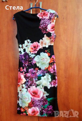 WALLIS елегантна рокля, нова, с етикет, черна с, флорални мотиви, снимка 6 - Рокли - 28428782