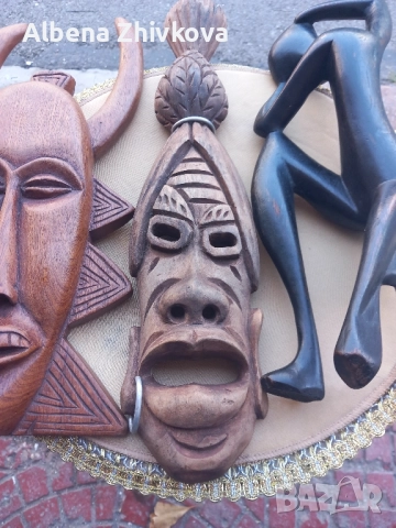 африкански пластики от дърво, снимка 3 - Декорация за дома - 52072565