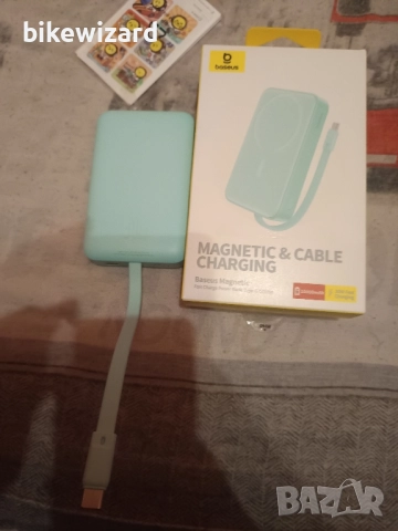 Baseus Magnetic Mini Air Wireless 10000mAh 20W, Fast Charge Powerbank външна батерия НОВА, снимка 6 - Външни батерии - 51749801