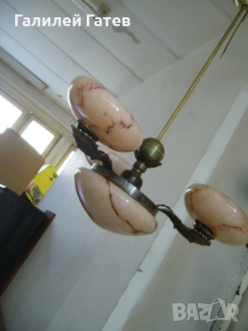 Ретро Полилей с Мраморни Плафони , снимка 6 - Антикварни и старинни предмети - 53146482