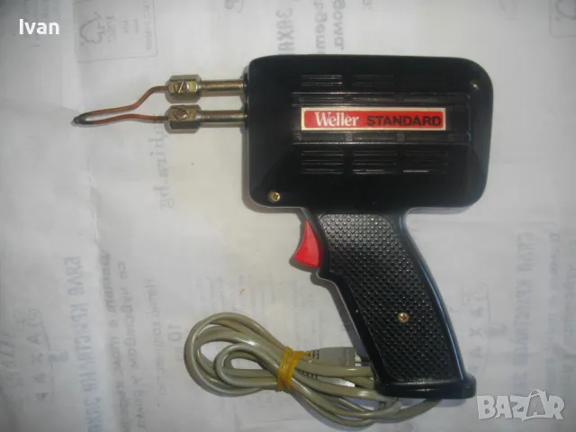 ОРИГИНАЛЕН WELLER НЕМСКИ ЕЛЕКТРИЧЕСКИ ИНДУКЦИОНЕН ПОЯЛНИК СТАРО КАЧЕСТВО 100 ВАТА БАКЕЛИТ КОРПУС 