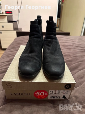 Дамски боти, естествен набук, снимка 2 - Дамски боти - 51480734