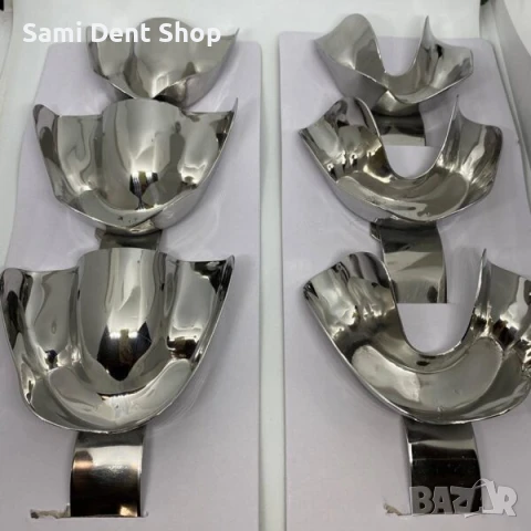  Комплект метални отпечатъчни лъжици – 6 броя за стоматолози