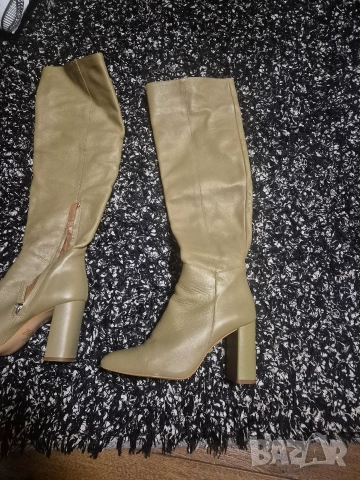 Zara N38 ботуши ест.кожа , снимка 3 - Дамски ботуши - 52723172