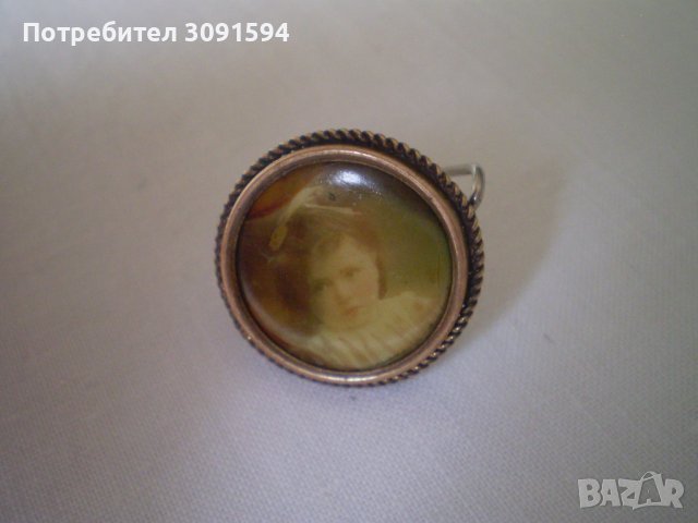 Стара  миниатюрна брошка за снимка, снимка 5 - Колекции - 43360994