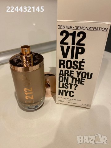 Carolina herrera 212 vip rose 80 ml EDP Tester , снимка 2 - Дамски парфюми - 43159017