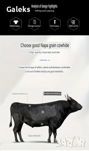 Малка, Компактна Лятно/ваканционна чантичка с презрамки (Черна естествена кожа), снимка 9 - Чанти - 51029353