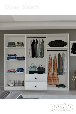 Гардероб METALIA GM-069 DELUX – 6 врати, 2 чекмеджета (възможна изработка по поръчка), снимка 2 - Гардероби - 52235077