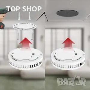 Детектор за дим RUNIDUR/10 години батерия/без пробиване/стандарти EN14604/пожароизвестител/плосък, снимка 13 - Друга електроника - 49308577