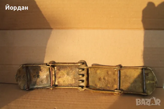 Стара бронзова пафта с емайл, снимка 5 - Антикварни и старинни предмети - 47790971