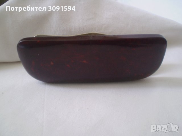 Стара калъфка за очила целулит цвят бордо, снимка 5 - Антикварни и старинни предмети - 37331998