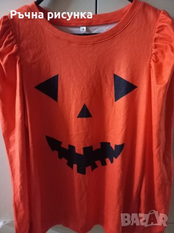 Блуза за Хелоуин Тиква, снимка 1 - Блузи с дълъг ръкав и пуловери - 43716039