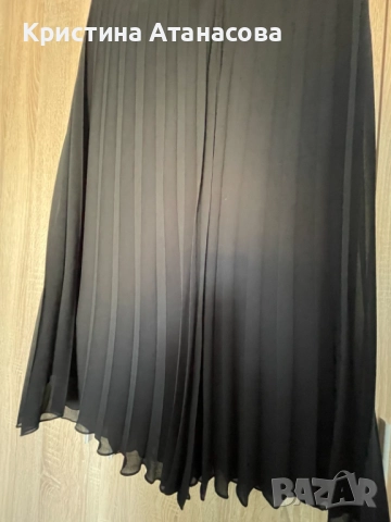🖤 Дълга черна пола – плисе, снимка 4 - Поли - 52501342
