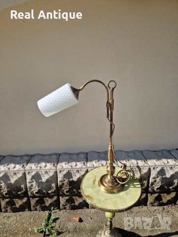 Страхотна антикварна немска настолна лампа , снимка 5 - Настолни лампи - 52803893