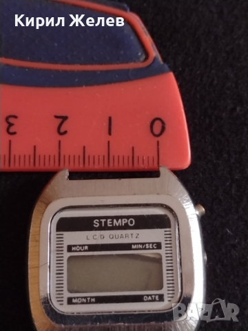 Рядък модел електронен часовник STEMPO MUNCHEN LCD QUARTZ перфектен за колекционери - 26859, снимка 6 - Антикварни и старинни предмети - 36554761