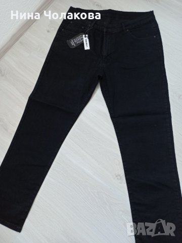 Черни мъжки дънки Ridding jeans, снимка 2 - Дънки - 35257941