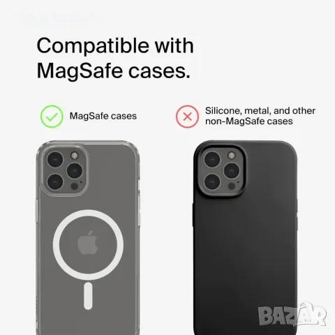 Зарядно устройство Belkin BoostCharge MagSafe, магнитна сгъваема стойка за безжично зареждане 15 W, снимка 10 - Безжични зарядни - 49500208