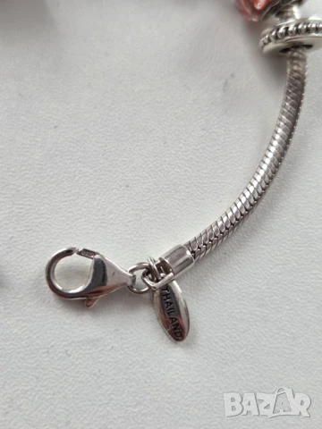 Сребърна гривна с талисмани, снимка 9 - Гривни - 51079213