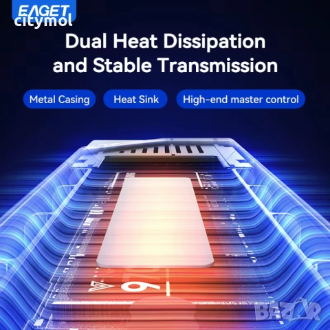 EAGET M.2 NVMe SSD кутия, 10Gbps, M.2 SSD към USB 3.1 Windows7/8/10/11, Mac OS, Linux, 2230/2242/226, снимка 7 - Други - 52625052