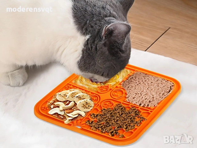 Силиконова подложка антистрес за безопасно хранене за домашни любимци 20см, снимка 3 - За кучета - 51921647