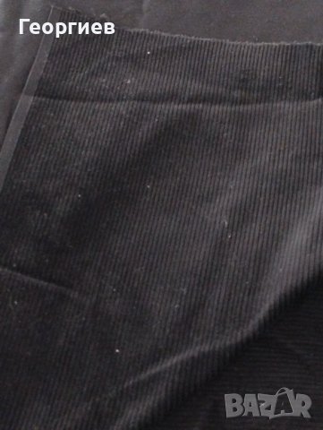 Памучен плат дребно черно кадифе дъл.3 м.шир.0.90 см, снимка 3 - Платове и дамаски - 43323052