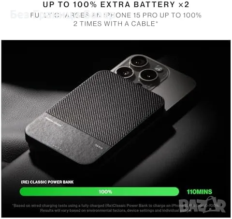 Нова MagSafe Power Bank 10000mAh 15W – Компактен и бърз заряд телефон, снимка 3 - Външни батерии - 49294912