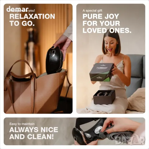 Оригинален акумулаторен масажор за очи Donnerberg NEO | Топъл и студен, снимка 6 - Масажори - 47760265