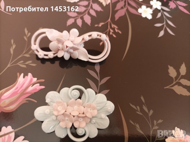 Стари български порцеланови брошки , снимка 4 - Други - 40309167