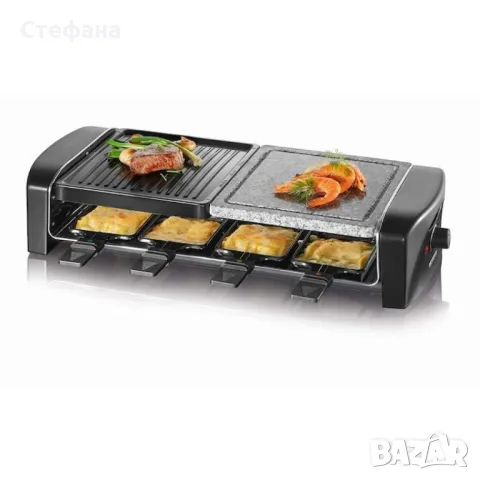 Раклет грил Severin RG9640 с плоча от естествен камък, 1400W, снимка 3 - Скари - 49409262