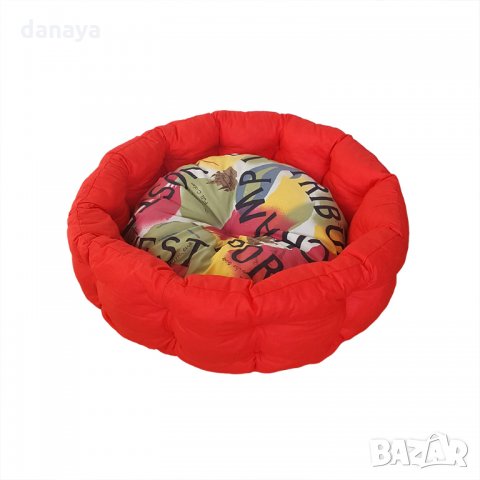 1916 Кръгло легло с възглавничка за малко куче Ф53см, снимка 5 - За кучета - 35012767