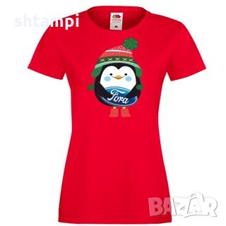 Дамска тениска FORD CHRISTMAS PENGUIN, снимка 2 - Тениски - 32838911